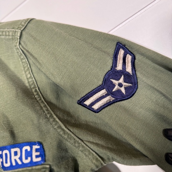 VTG U.S. Air Force Military Utility Shirt Size 15 1/2 X 35 410th Bomb Wing Patch - Picture 8 of 13